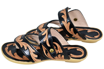 American Darling Hand Tooled Genuine Western Leather Sliper